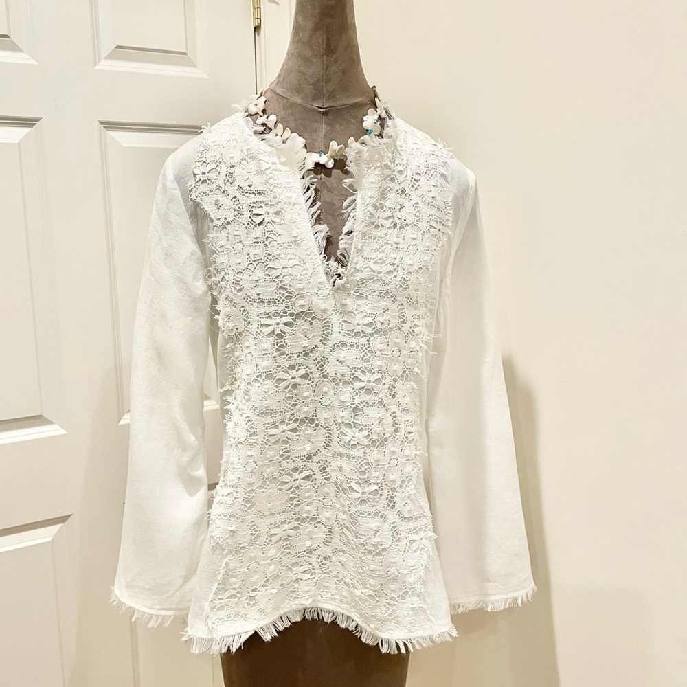 Central Park West Linen Blouse